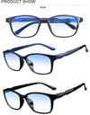Blue Light Glasses Square Reading Glasses TR Reading Glasses Men Blue Light Reader Antifatigue Computer Eyewear 1.0-4.0