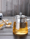 600/950/1300ml Glass Stainless Steel Teapot with Infuser Filter Lid Heat Resistant Tea Pot Kettle