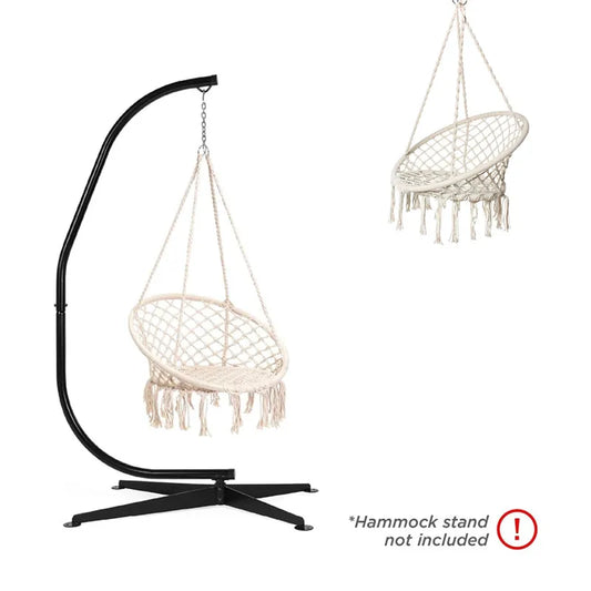 Nordic Style Hammock Chair Tassels Dreamy Round Hanging Chair Cotton Rope Macrame Swing Chairs