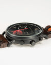 Classic Watches Metal with Wood Wristwatch Quartz Stopwatches Auto Date Display