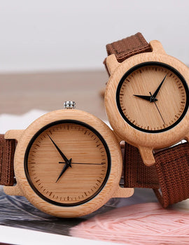 Couple Wood Watches Men Ladies Lightweight Simple Nylon Bracelet Japan Quartz Wristwatch Male