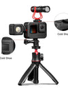 Chargeable PA Frame Mount Protective Case Cage with Cold Shoe Base Slot for Gopro HERO11 10 9 Black Sports Action Cameras