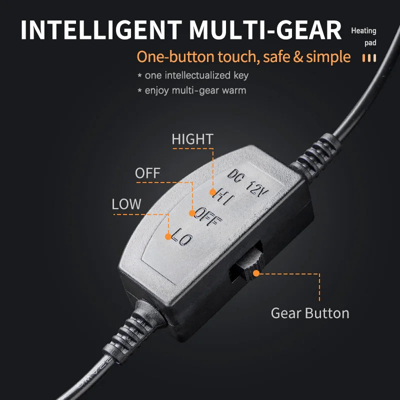 Car Heated Seat Cover 12V Universal 30's Quick Heating Seat Pad Intelligent Controller Widen and Thicken Car Auto Seat Heater