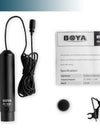 Microphone Professional Clip-On Cardioid XLR Lavalier Microphone Mic for Sony Canon Panasonic Camera Camcorders