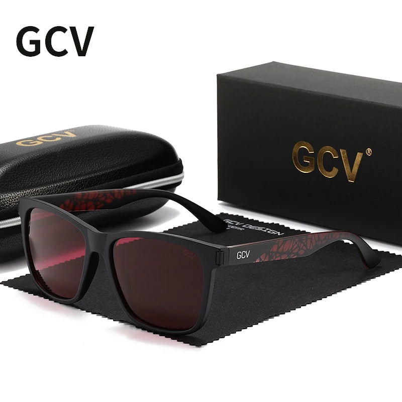 Ultralight TR90 Square Polarized UV400 Mirror Sports Sunglasses for Men Women
