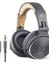 Wired HiFi Headphones Professional Studio DJ Headphones With Mic Over Ear Hi-Res Headset Monitoring For AMP Guitar Phone