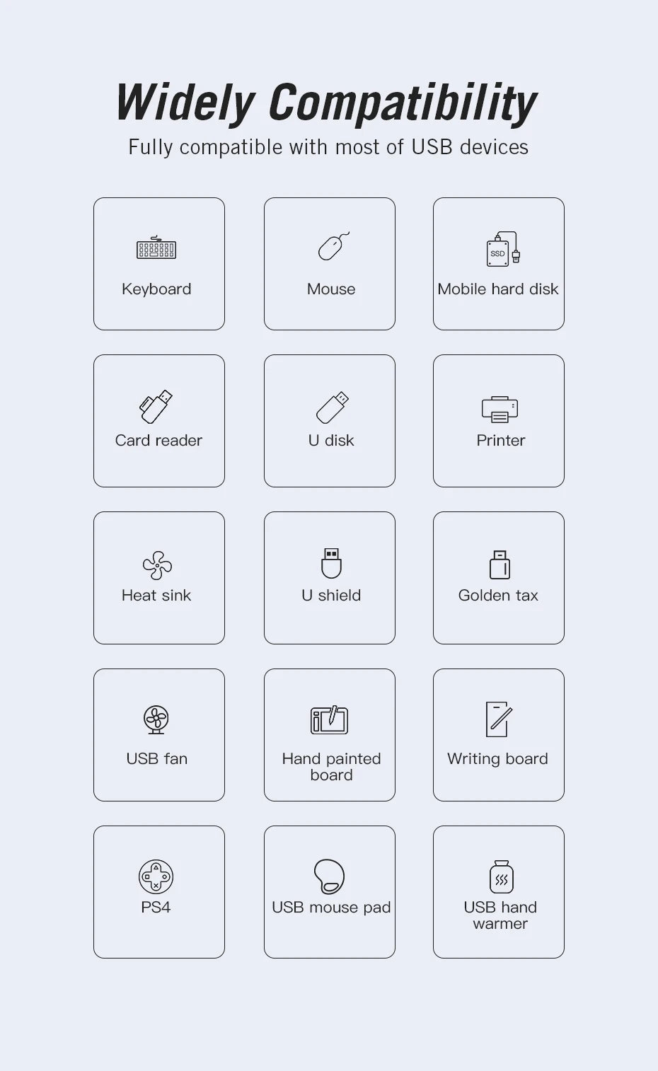 USB 2.0 HUB 4 Port with LED Multi USB Splitter for Lenovo Xiaomi Macbook Pro Air Computer Accessories Laptop HUB USB 2.0