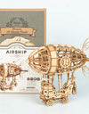Airship 3d Wooden Puzzle, Brain Teaser, Construction Set for Teens