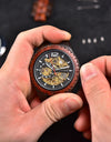 Automatic Self-Wind Watch for Men Wood Red Sandalwood Wristwatches Male Waterproof In Wooden Box