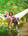 Outdoor Swing White Canvas Hammock Garden Decoration Hammock Outdoor Camping Trip