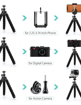 Flexible Mini Tripod smartphone Tripod Mobile Phone Holder clip stand for GoPro Hero 11 10 9 8 7 6 5 4 for yi 4k for DJI