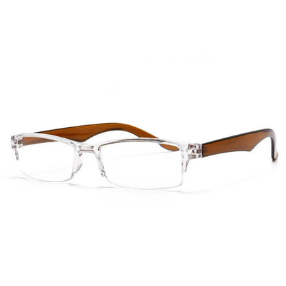 Unisex Reading Glasses for Elder Men Women Lightweight Presbyopia Eyeglasses Transparent Square Frame