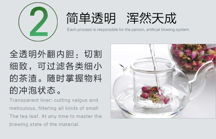 High Boron Silicon Filter Heat Resistant Glass Teapot Set Thick Glass Tea Pot High Temperature Teapot Plus Hot Kettle A