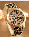 Geneva Watch Leopard Print Silicone Watch Fashion Casual Student Watch Leopard Print Color Quartz
