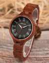 Wooden Watch in Japanese Quartz Wristwatches Red Sandalwood