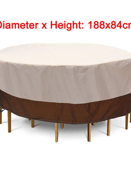 Oxford Cloth Waterproof Round Table Dust Cover Outdoor Furniture Dustproof Sofa Chair Snow Rain Patio Protective Case