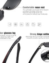 Polarized Square Sunglasses for Men with Metal Frame