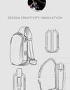 Multifunction USB Crossbody Bag Shoulder Bag Man TPU Waterproof Travel Sling Messenger Pack Chest Bag