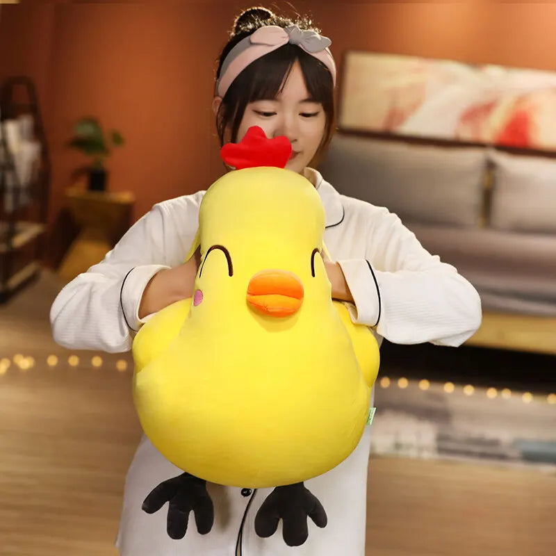 Cute Yellow Chicken Plush Stuffed Animal Soft Pillow