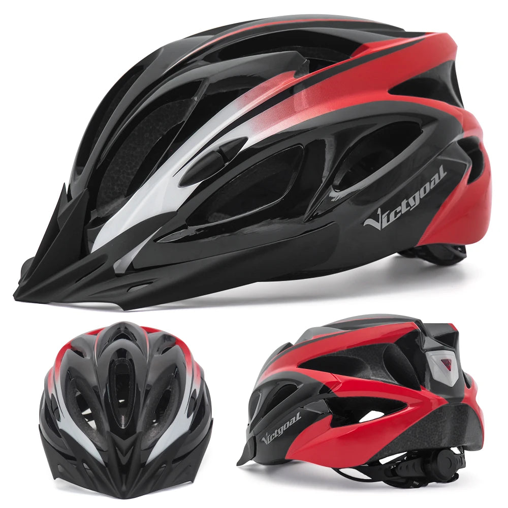 Ultra Light LED Cycling Helmet With Visor For Road And Mountain Bike
