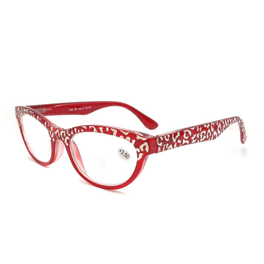 Reading Glasses Women Cat Eye Magnifying Old Flower Presbyopia Eyeglasses Frames 1.0 1.5 2.0 2.5 3.0