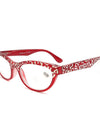 Reading Glasses Women Cat Eye Magnifying Old Flower Presbyopia Eyeglasses Frames 1.0 1.5 2.0 2.5 3.0