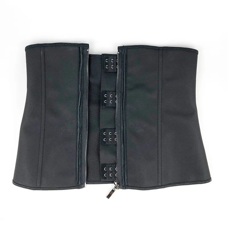 Latex Corset Body Shaper Waist Trainer Cincher Zipper Under bust Weight Loss Slimming Shapewear Hourglass Belt Women
