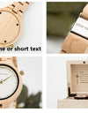 Casual Fashion Ladies Watches Maple Wood Wristwatch Quartz