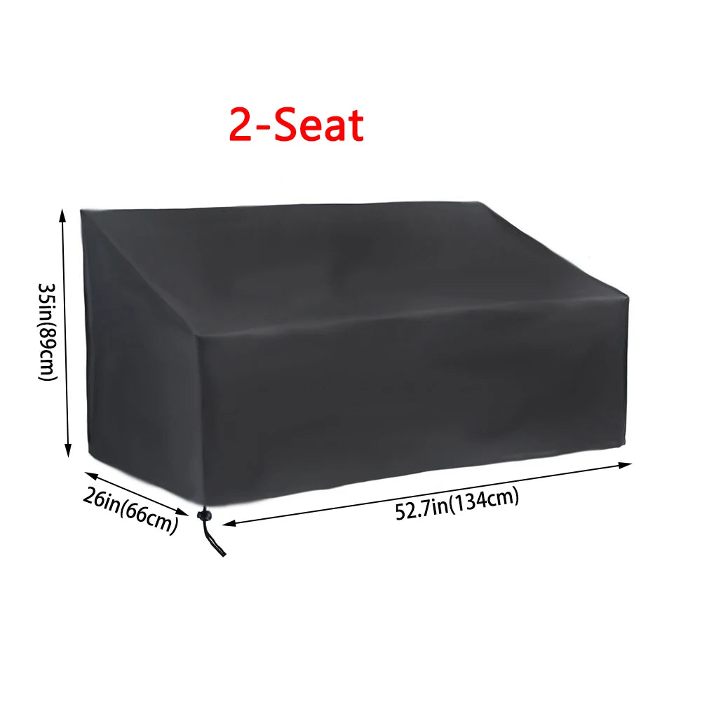 Waterproof Outdoor Bench Chair Cover UV Resistant Garden Patio Sofa Protector for 3  Seat Furniture