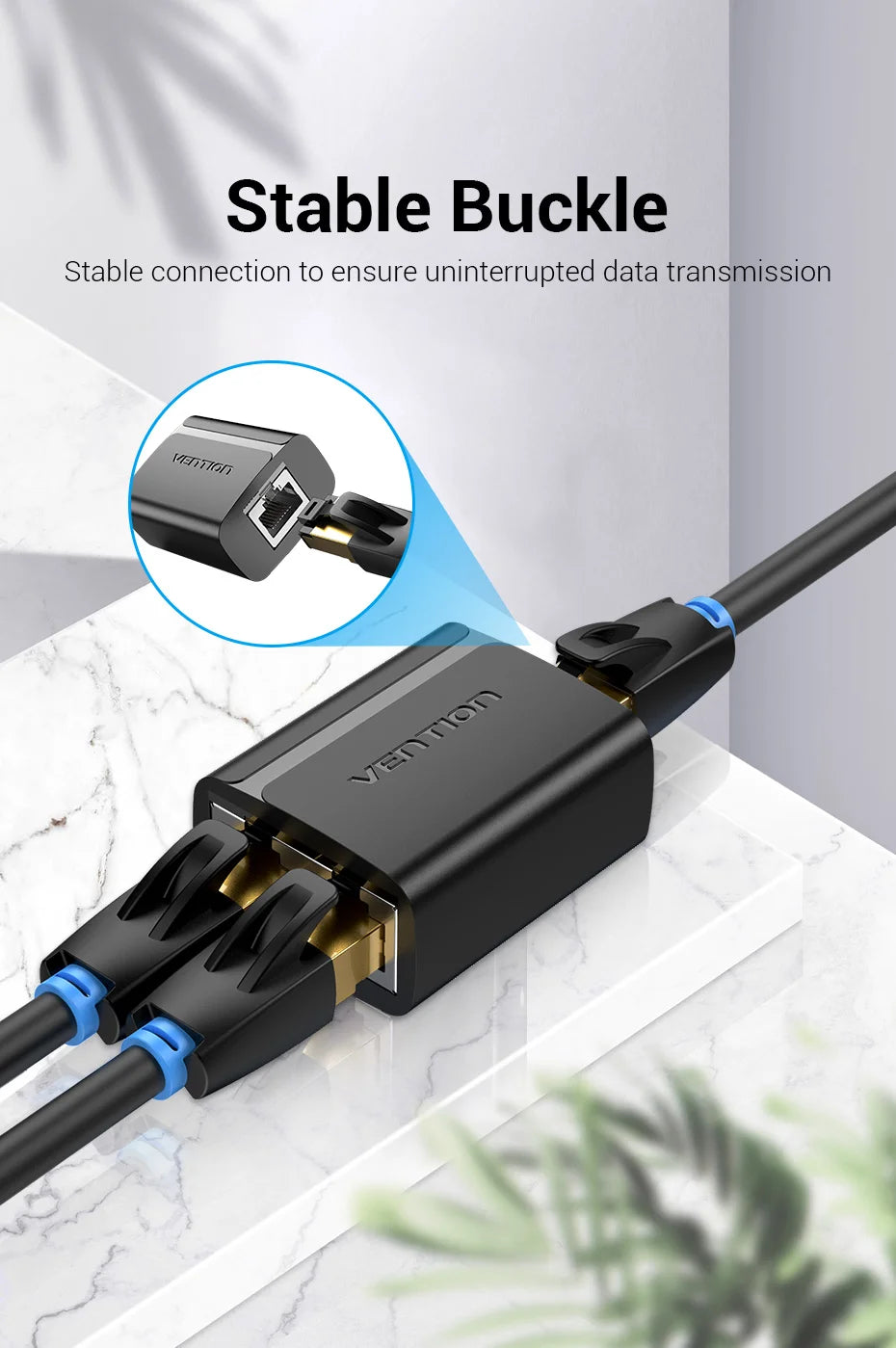 RJ45 Splitter Connector Adapter 1 to 2 Ways Ethernet Splitter Coupler Contact Modular Plug Connect Laptop Ethernet Cable