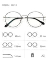 Ultra Light Retro β-Titanium Round Eyeglasses Frame Myopia Optical Prescription Glasses Frame Men And Women 6621X