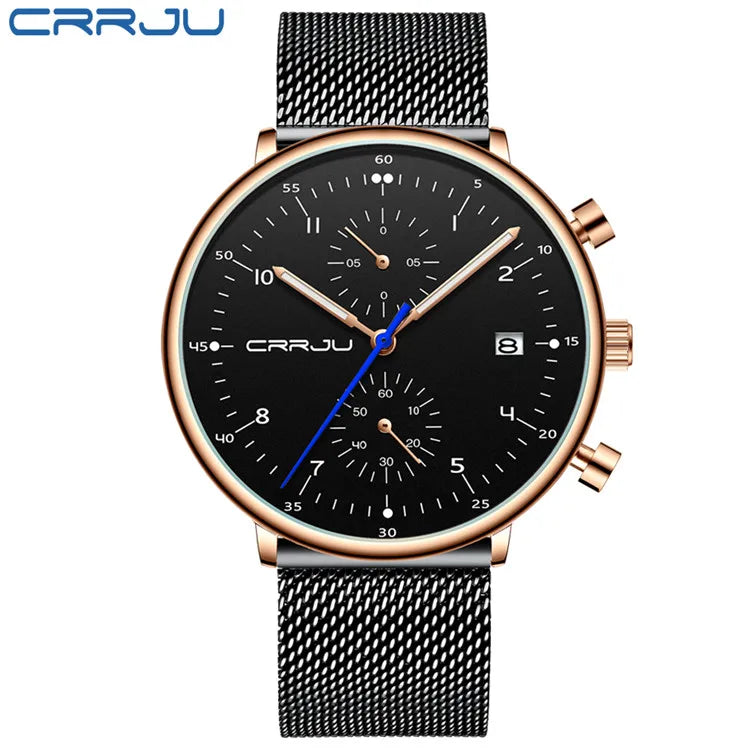 Mens Watch Top Luxury Brand Men Stainless Steel WristWatch Men's Military waterproof Date Quartz watches relogio masculino