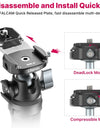 Metal Tripod With Arca Swiss Quick Release Plate Clamp Quick For DSLR SLR Camera Smartphone Live Tripod