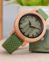 Wooden Watch Simple Casual Silicone Strap Quartz Wrist watch