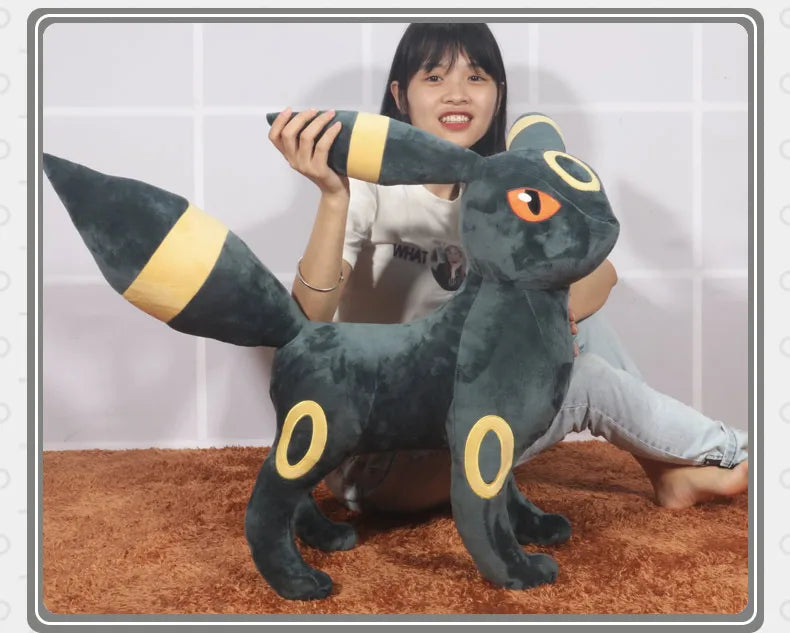 New Japan Cartoon pokemon Characters Large Umbreon 60cm Plush toy High Quality Stuffed Animals doll Children's Birthday Gifts