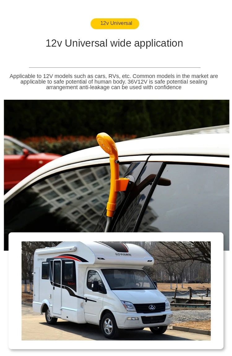 Portable 12V Camping Shower Pump Kit for Car Travel