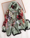 Women Summer Silk Scarves Shawl Lady Wrap Soft Female Echarpe Designer Beach Stole Bandana foulard muffler