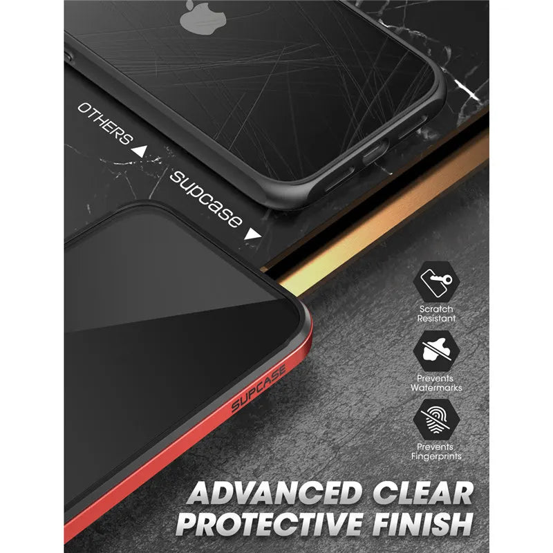 For iPhone 12 Pro Max Case 6.7 inch (2020) UB Edge Slim Frame Case Cover with TPU Inner Bumper & Transparent Back