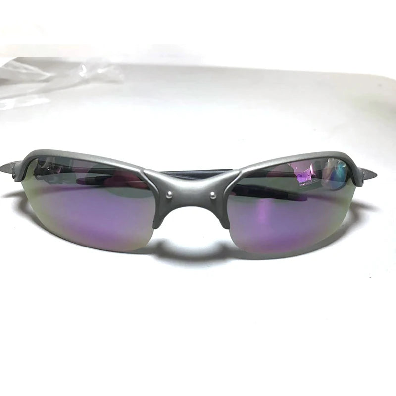 Polarized UV400 Cycling Sunglasses – Gray Metal Frame Fishing Riding Bicycle Eyewear