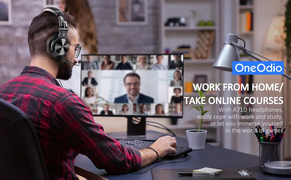 A71D Wired Gaming Headset Gamer Over Ear Hi-Res Audio Headphones With Detachable Microphone For PC Computer PS4 PS5 Xbox