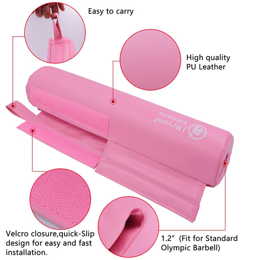 Hip Thrusts Barbell Squat Pad Non-Slip with Thick Foam PU Leather Padding Neck Shoulders Protective Gym Weightlifting Training