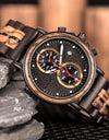 Watches Quartz Metal Stainless Steel Timer Chronograph Wristwatch Date Display