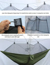 Portable Outdoor Camping Hammock with Mosquito Net High Strength Parachute Fabric Hanging Bed Hunting Sleeping Swing