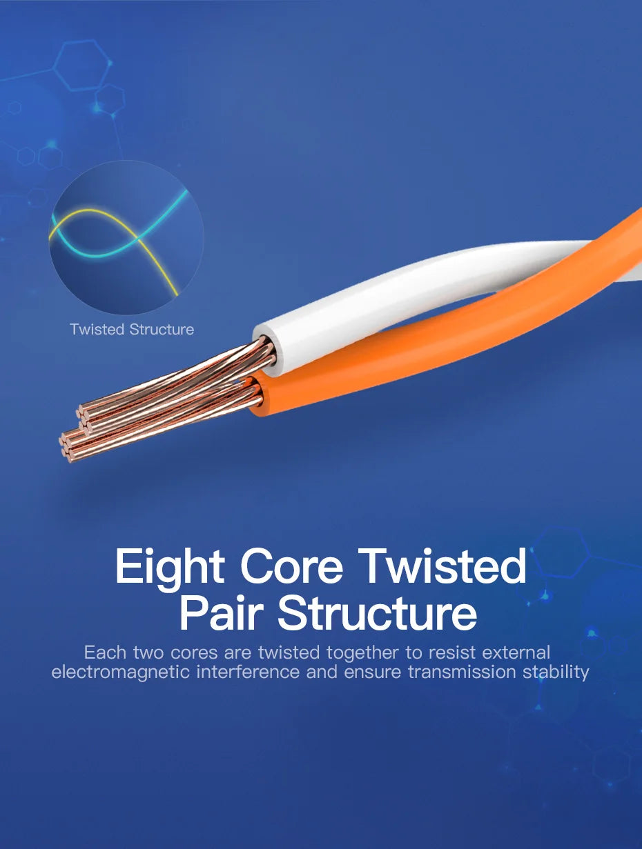 Cat7 Ethernet Cable Cat7 High Speed Flat Gigabit STP RJ45 10Gbps Network Lan Cable for Router PS5 PS4 PS3 Patch Cord