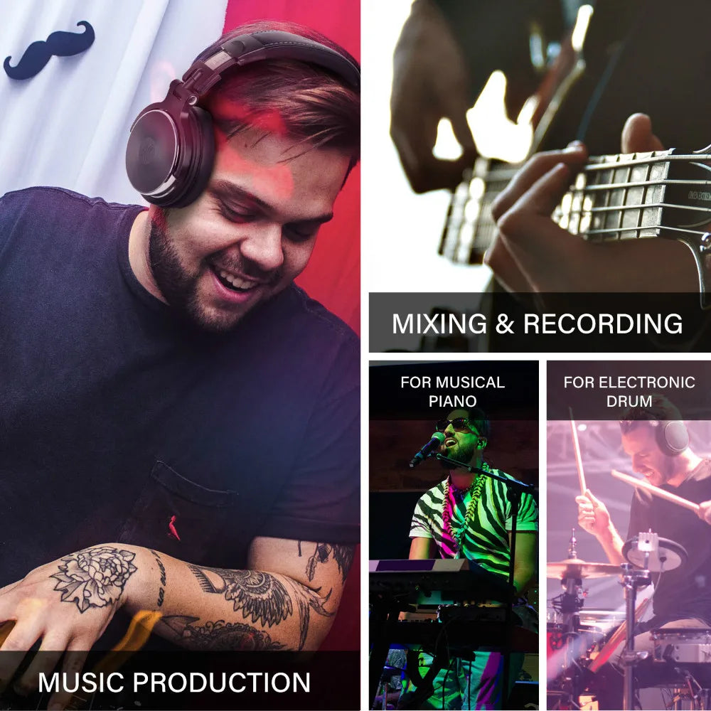 Foldable Over-Ear Wired Headphone For Phone Computer PC Professional Studio Pro 30 50 Monitor DJ Headset Gaming Earphone