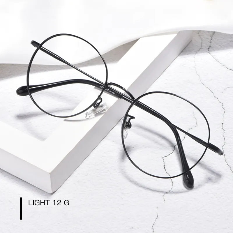 Ultra Light Retro β-Titanium Round Eyeglasses Frame Myopia Optical Prescription Glasses Frame Men And Women 6621X