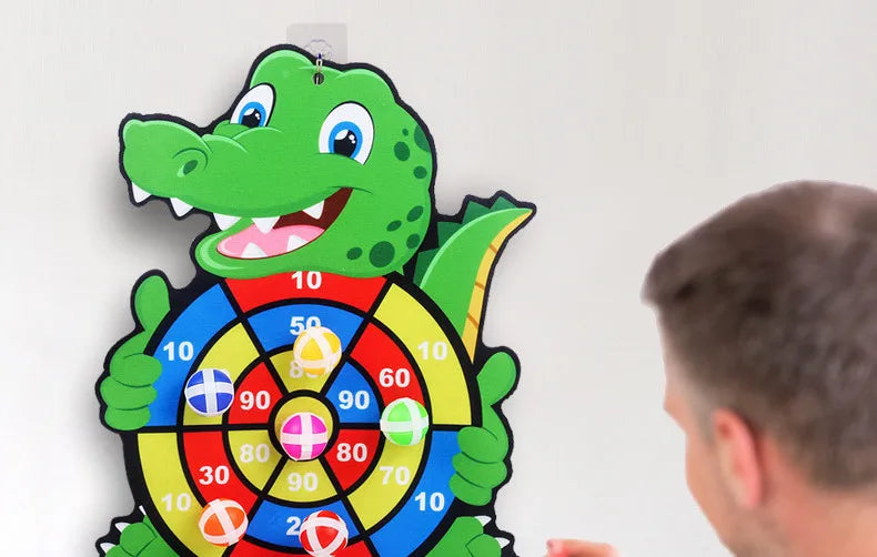 Sticky Ball Dart Target Board Cartoon Throw Ball Target Sticky Ball Board Interactive Educational Toy Christmas Gift