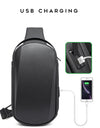 Multifunction USB Crossbody Bag Shoulder Bag Man TPU Waterproof Travel Sling Messenger Pack Chest Bag