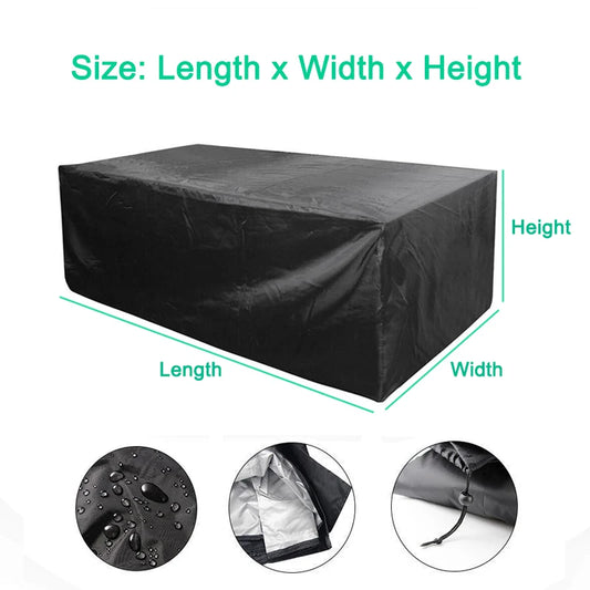 Patio Furniture Cover Waterproof 190T 210D Outdoor Garden Sofa Table Chair Dustproof UV Protection Cover