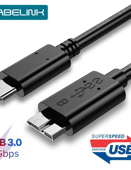 Micro B USB C 3.0 Cable 5Gbps External Hard Drive Disk HDD Cable for Samsung S5 Note3 Toshiba WD Seagate HDD Data USB3.1 Cables